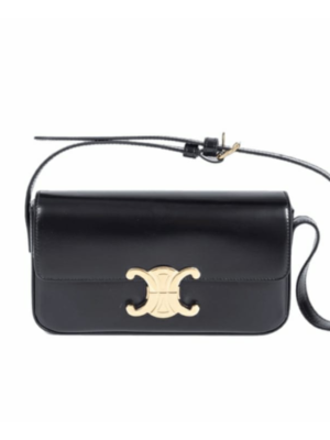 Celine Triomphe Shoulder Bag In Shiny Calfskin