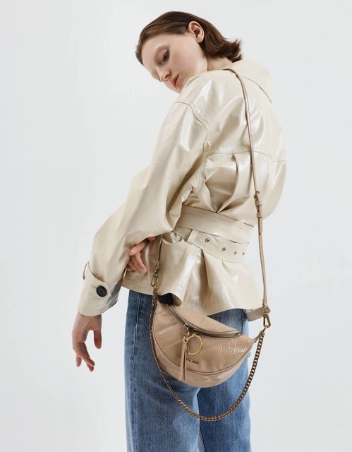 Wrinkled Patent Crossbody