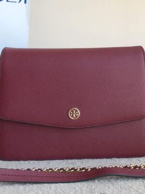 Tory Burch Robinson Convertible Shoulder Bag Red