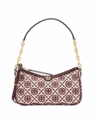 T Monogram Jacquard Studio Shoulder Bag