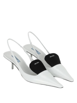 Two-Tone Nylon Gabardine Pumps