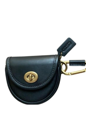 Coach Saddle Bag Charm In Signature Chambray