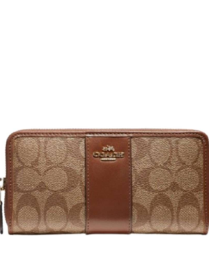 Coach Accordion Zip Wallet In Signature Canvas