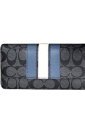 Coach Men Long Wallet With Varsity Stripe