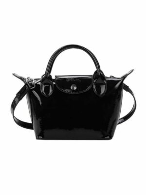 Longchamp Le Pliage Cuir Schwarz/Ebenholz