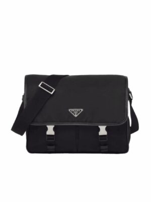 Re-Nylon and Saffiano Leather Shoulder Bag