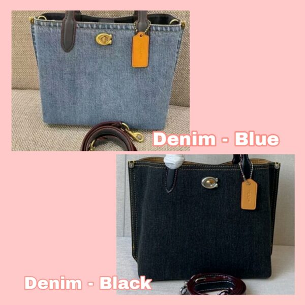 Coach Willow 24 Denim Tote