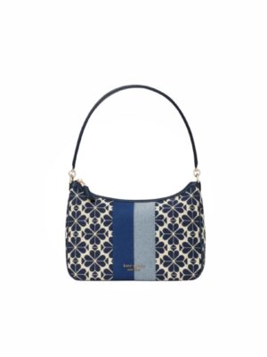 Spade Flower Jacquard Stripe Sam Small Convertible Shoulder Bag Blue Multicolor